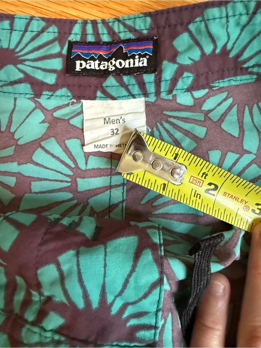 Men's Patagonia Teal Floral Board Shorts - Blue/Teal